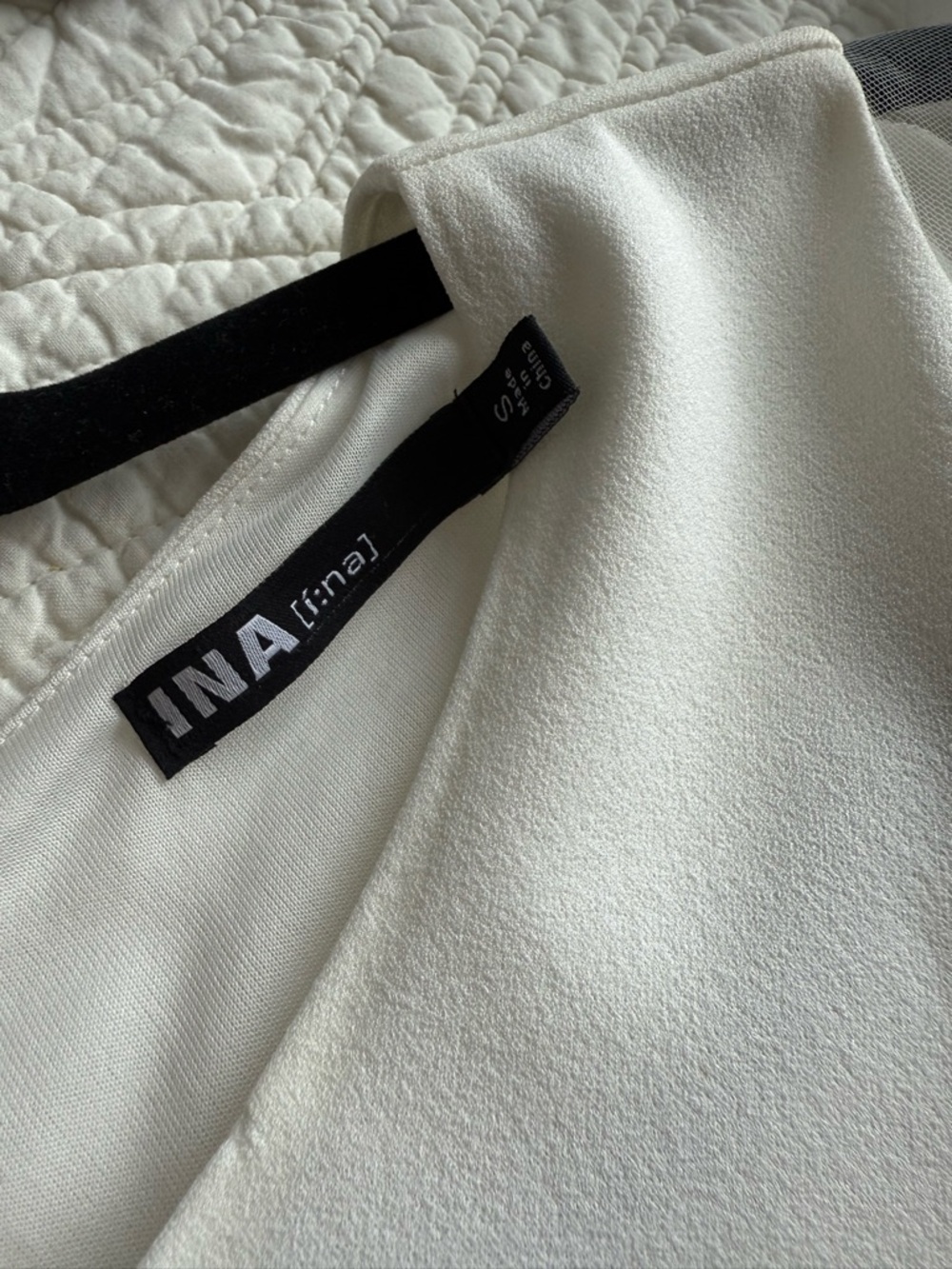 Ina White Cold-Shoulder Ruffle Mini Dress - Picture 4 of 5